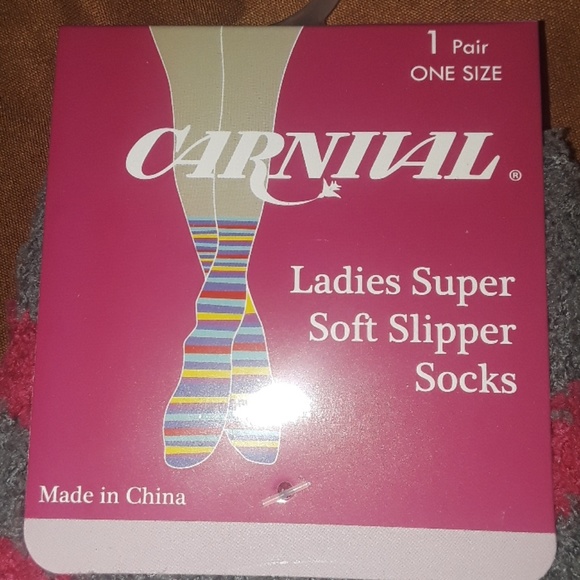 ** Carnival Ladies Super Soft Slipper socks PINK - Picture 2 of 8